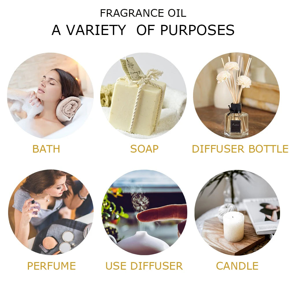 12-piece essential oil gift set with pure plant extracts for diffusers, massage, and aromatherapy.