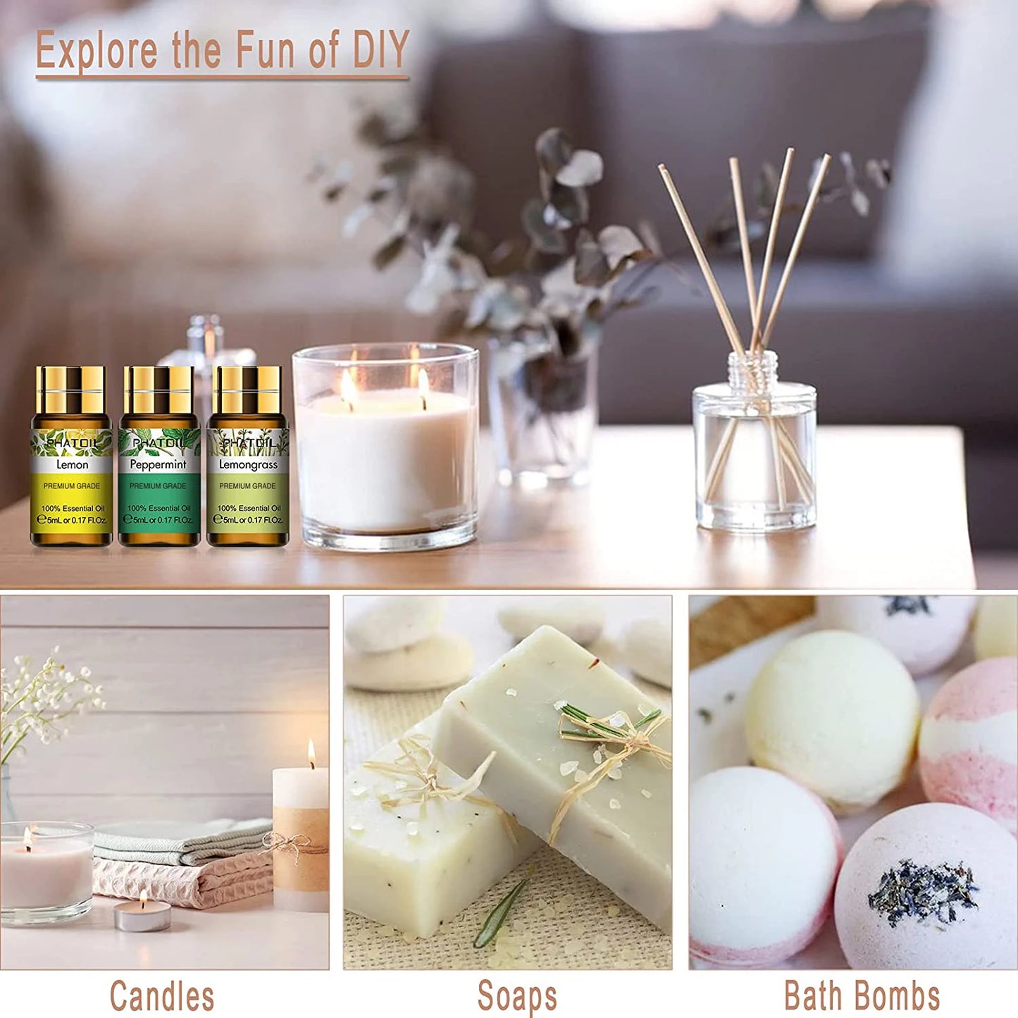 12-piece essential oil gift set with pure plant extracts for diffusers, massage, and aromatherapy.